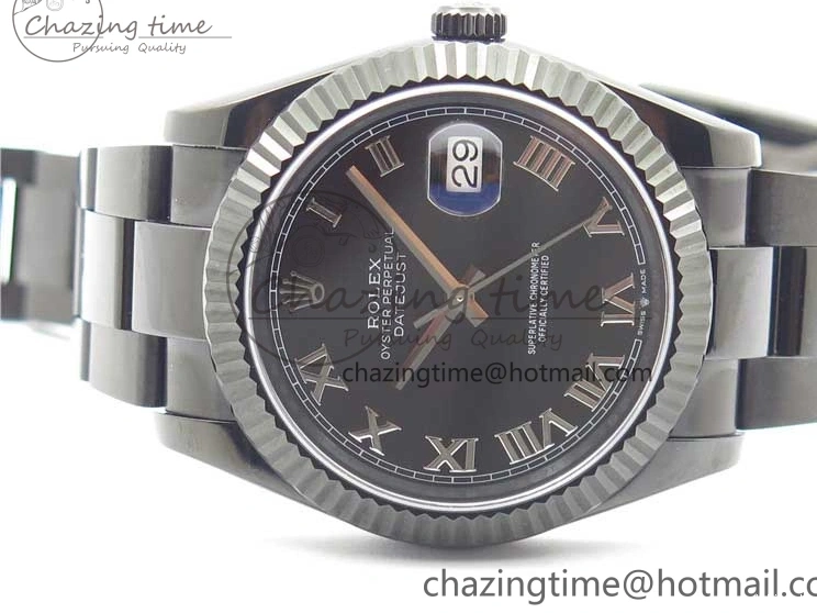 41 on Bracelet VRF A3235 DateJust Markers All Dial Edition Oyster Black Roman PVD PVD Best Black 0204